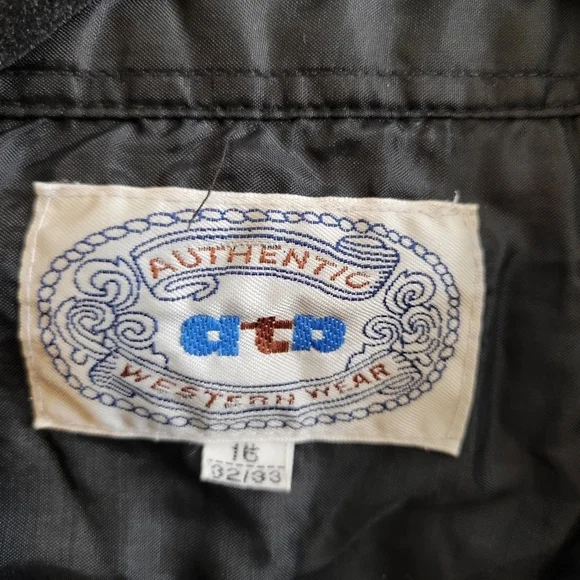 Authentic Western Wear ATA Plaid Rodeo Shirt Mens Large Vintage Snap Buttons - Picture 3 of 6